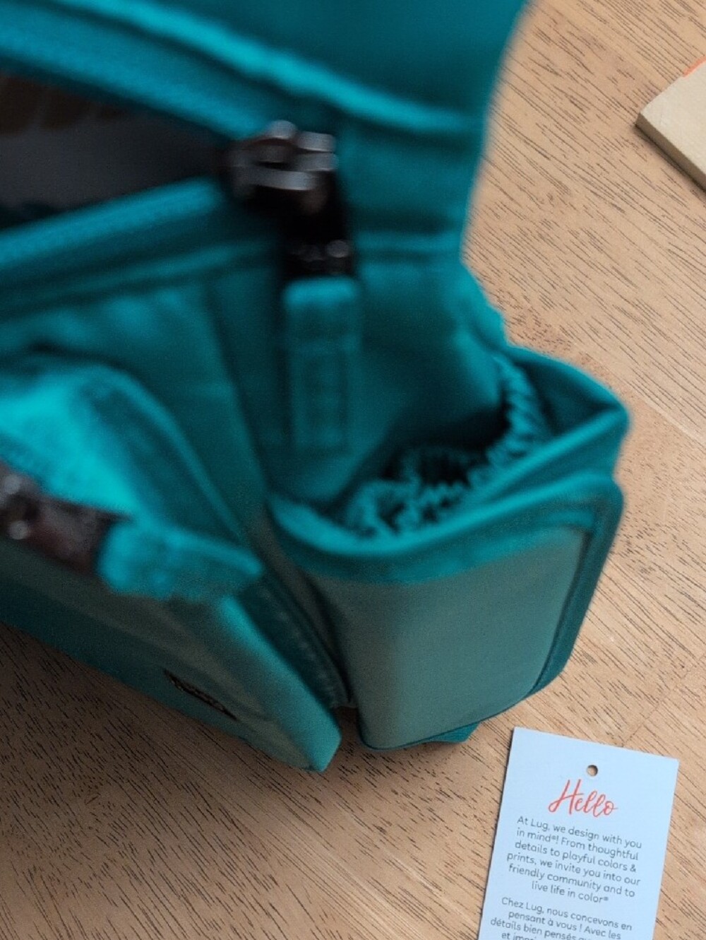 Lug Pivot Oasis Teal Crossbody Sling Bag with Water Bottle Holder - Picture 7 of 9